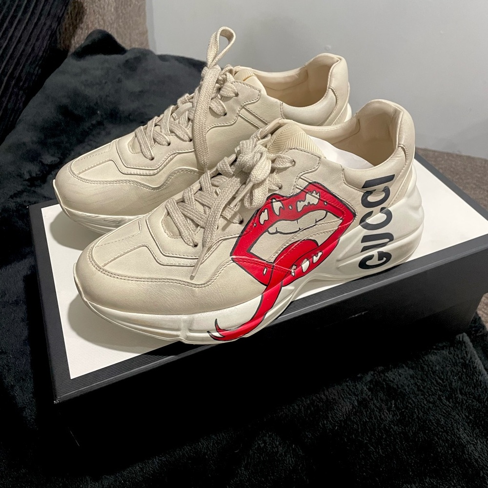 Gucci Leather Low Top Chunky Sneakers